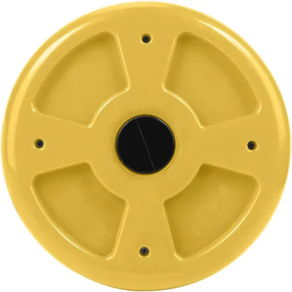 Reznor_Plastic_Platforms_Disc_Tree_Swing_Seat_And_Climbing_Knot_Rope_With_Carabiner_Hook_For_Kids_Outdoor_Playground_Set,_Yellow