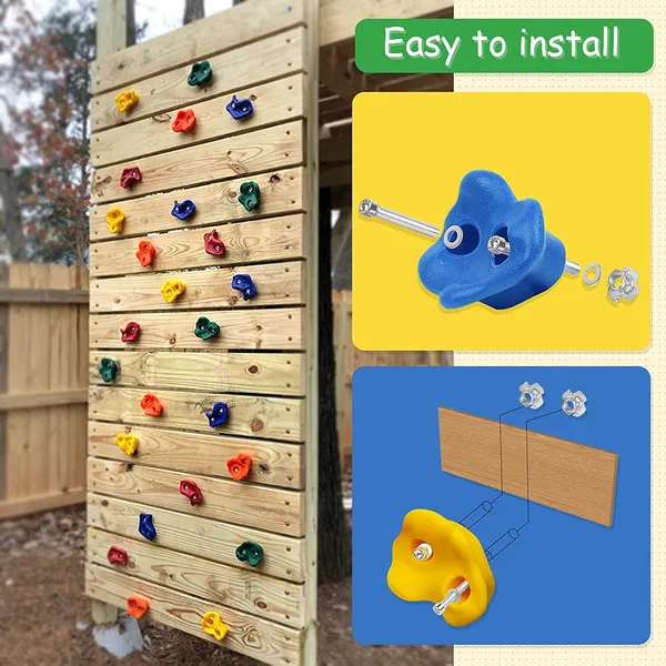 Reznor_Multisize_Large_Rock_Climbing_Holds_Play_Set_For_Kids_Adult_Wall_Climbing_Stone_For_Diy_Children_Playground_Wall_Wood_Block_Pack_Of_18