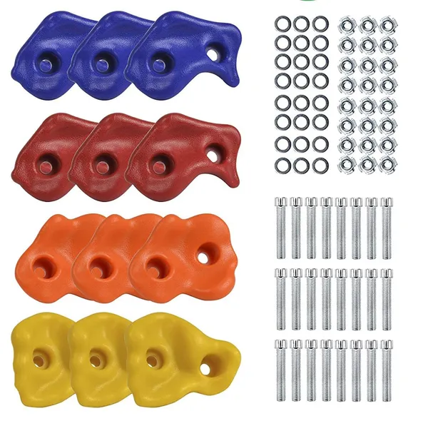 Reznor_Multisize_Large_Rock_Climbing_Holds_Play_Set_For_Kids_Adult_Wall_Climbing_Stone_For_Diy_Children_Playground_Wall_Wood_Block_Pack_Of_18