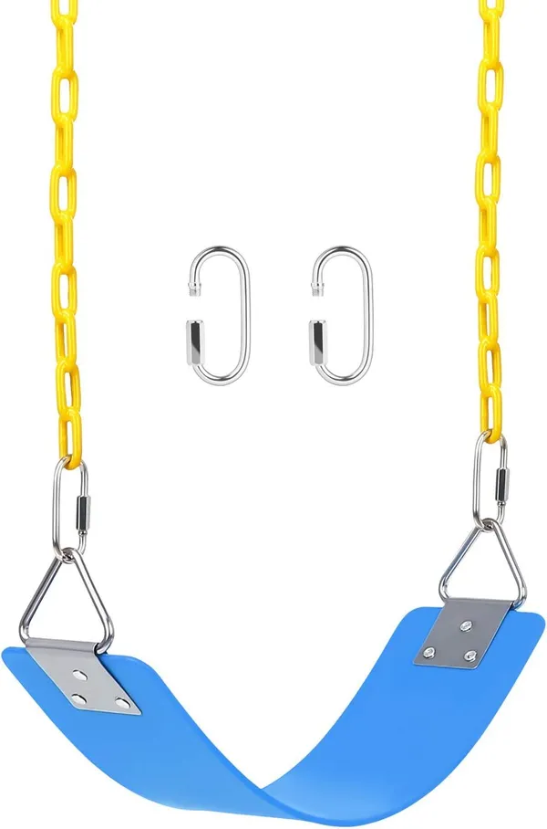 Reznor_Heavy_Duty_Flexible_Swing_Seat_With_Metal_Triangle_Ring_Anti_Rust_Chain_Set_For_Kids_Playground_Jungle_Gym_Blue_Yellow_2_Meter