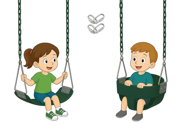 Reznor_High_Back_Full_Swings_Seats_And_Bucket_Swing_With_2_Meter_Chain_Playground_Swing_Set_Accessories_4_Oval_Shape_Stainless_Steel_Screw_Link_Snap_Hooks_For_Kids_Adults_Green