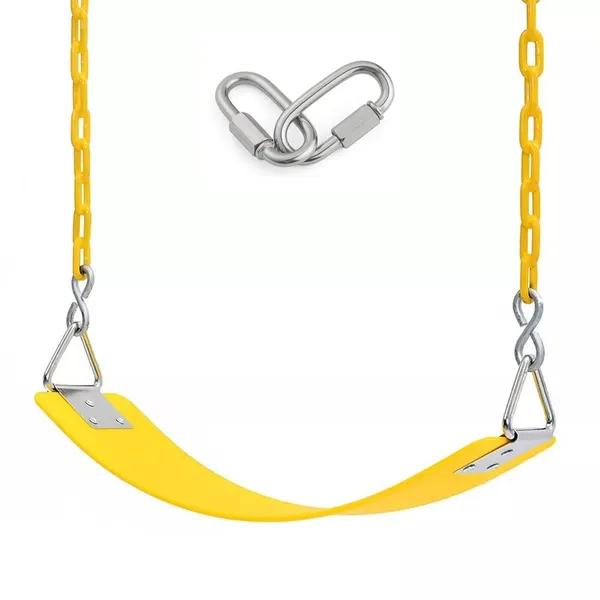 Reznor_High_Back_Full_Swings_Seats_And_Bucket_Swing_With_2_Meter_Chain_Playground_Swing_Set_Accessories_4_Oval_Shape_Stainless_Steel_Screw_Link_Snap_Hooks_For_Kids_Adults_Yellow