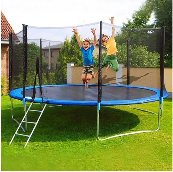 Reznor_16_Feet_Trampoline_With_Enclosure_Safety_Net_Jumping_Pad_For_Children_Kids_Adults_Indoor_Outdoor_Backyard_Fitness_Exercise_Recreational_Trampolines_Multicolor
