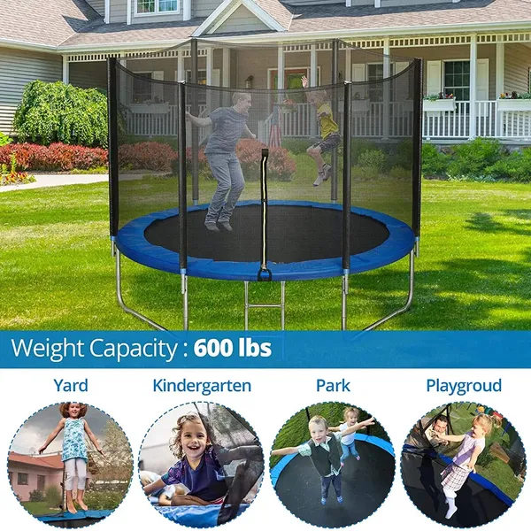Reznor_16_Feet_Trampoline_With_Enclosure_Safety_Net_Jumping_Pad_For_Children_Kids_Adults_Indoor_Outdoor_Backyard_Fitness_Exercise_Recreational_Trampolines_Multicolor
