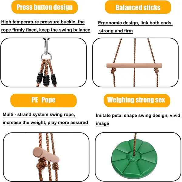 Reznor_Disc_Swing_For_Kids_Swing_Set_Accessories_7ft_Height_Adjustable_Gym_Monkey_Bars_Tree_Swing_For_Backyard_Green