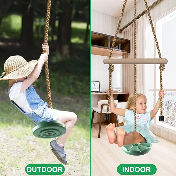 Reznor_Disc_Swing_For_Kids_Swing_Set_Accessories_7ft_Height_Adjustable_Gym_Monkey_Bars_Tree_Swing_For_Backyard_Green