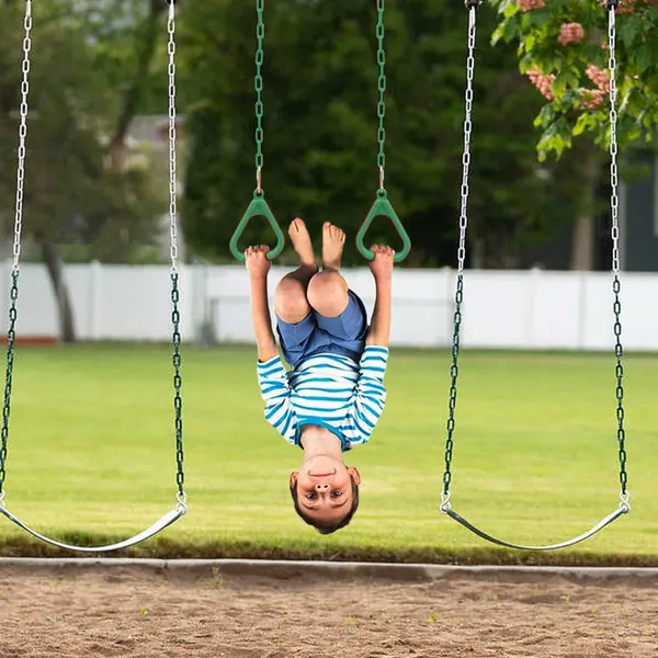 Reznor_Gym_Trapeze_Ring_With_Chain_Set_For_Kids_Sports_Outdoor_Indoor_Gym_Swing,_Green