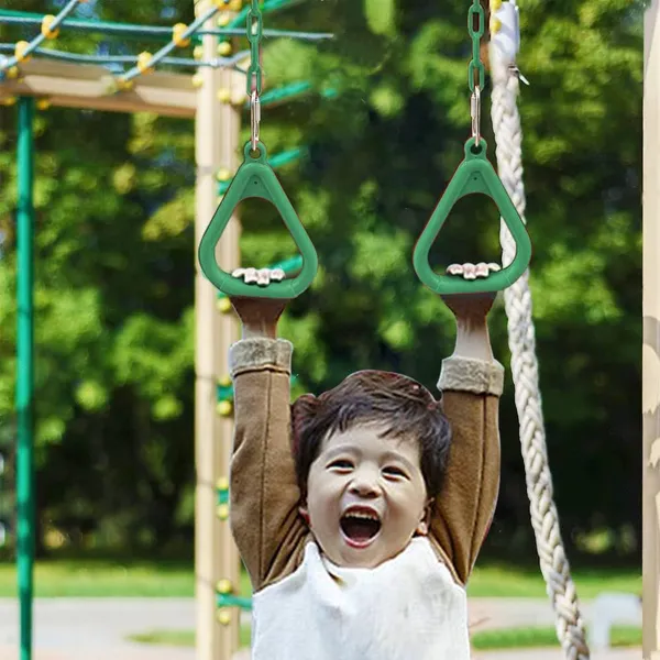 Reznor_Gym_Trapeze_Ring_With_Chain_Set_For_Kids_Sports_Outdoor_Indoor_Gym_Swing,_Green