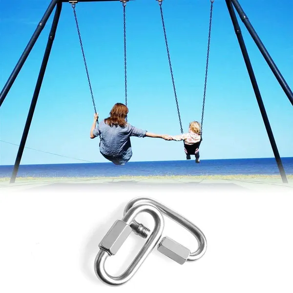 Reznor_Heavy_Duty_Oval_Shape_Stainless_Steel_Screw_Link_Snap_Hook_Carabiner_Hook_For_Multipurpose_Weight_Lifting_Mountain_Swinging_Climbing_Gym_Pack_Of_4