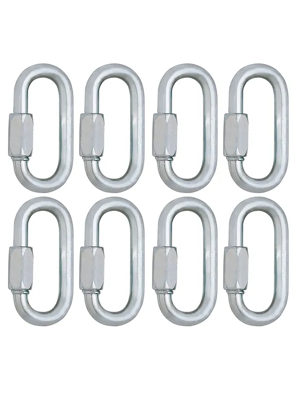 Reznor_Heavy_Duty_Oval_Shape_Galvanized_Steel_Screw_Link_Snap_Hook_Carabiner_Hook_For_Multipurpose_Weight_Lifting_Mountain_Swinging_Climbing_Gym_Pack_Of_8
