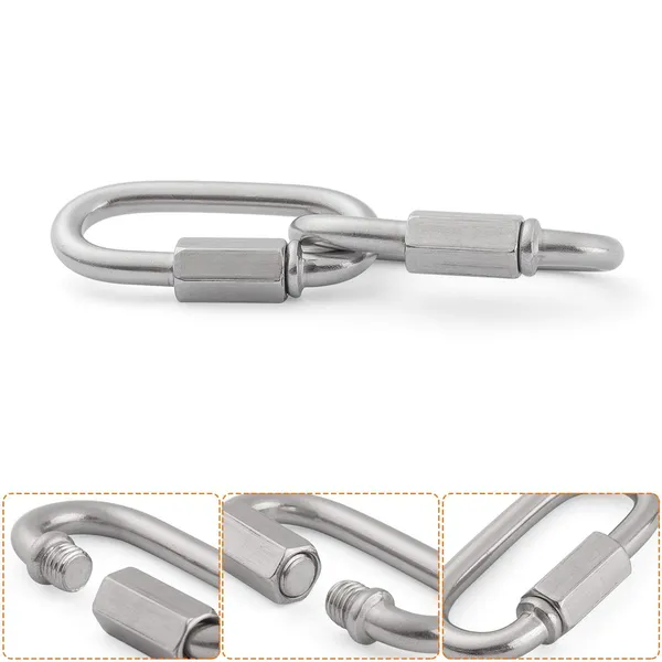 Reznor_Heavy_Duty_Oval_Shape_Galvanized_Steel_Screw_Link_Snap_Hook_Carabiner_Hook_For_Multipurpose_Weight_Lifting_Mountain_Swinging_Climbing_Gym_Pack_Of_6