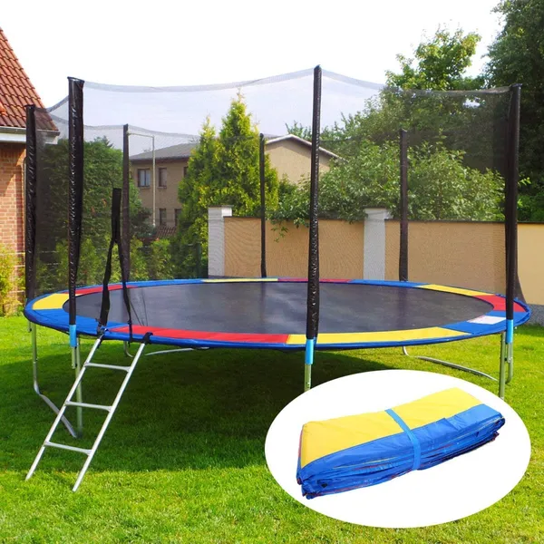 Reznor_10_Feet_Rainbow_Color_Trampoline_With_Enclosure_Safety_Net_Jumping_Pad_For_Children_Kids_Adults_Indoor_Outdoor_Backyard_Fitness_Exercise_Recreational_Trampolines