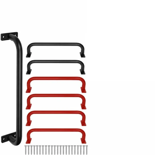 Reznor_19inch_Long_Metal_Playground_Safety_Handle_Monkey_Bars_For_Kids_Backyard_Playset_Handle_Accessories_For_Playhouse_Jungle_Gym_For_Indoor_Outdoor_Playground_Set_Of_6_Black_Red