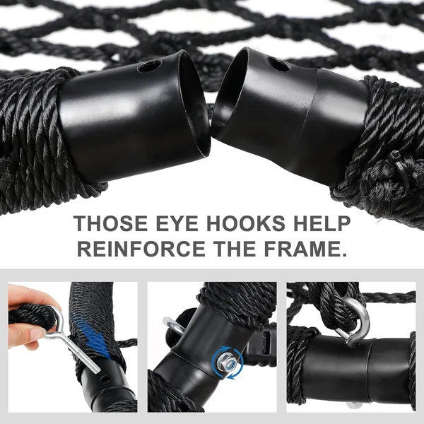 Reznor_Round_Nest_Web_Swing_Tree_Swing_Set_With_Heavy_Duty_Rope_Hanging_Swing_Seat