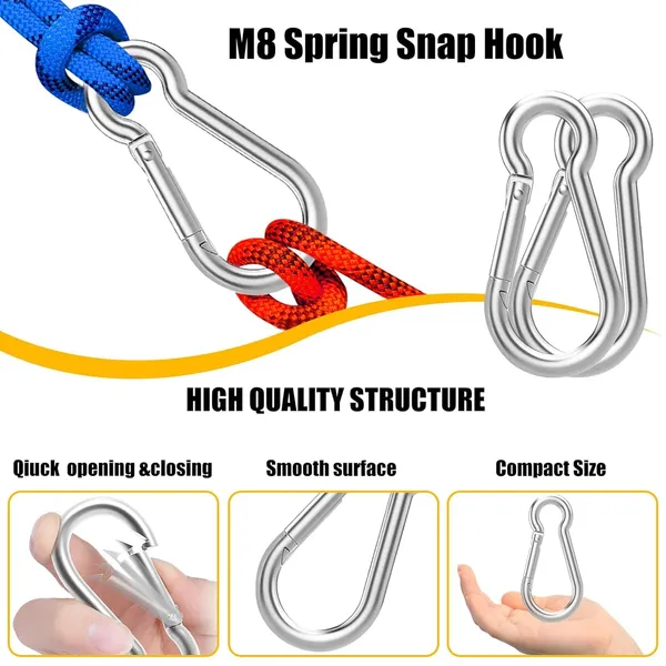 8mm_Galvanized_Steel_Snap_Hook_Carabiner_Multipurpose_Metal_Hook_For_Gym_Cable_Climbing_Swing_Fitness_Equipment_Home_Utility_Strong_Carabiner_Pack_Of_8