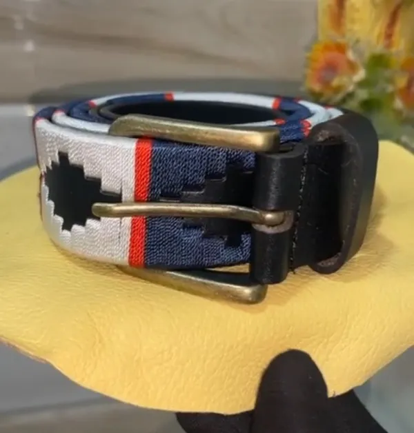 Red_White_Woven_Canvas_Striped_Casual_Belt_For_Unisex