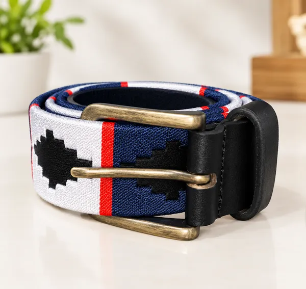 Red_White_Woven_Canvas_Striped_Casual_Belt_For_Unisex