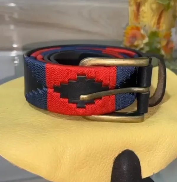 Red_And_Blue_Woven_Casual_Belt_For_Unisex