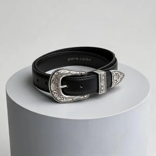 Black_Grain_Leather_Western_Silver_Ornate_Buckle_Belt_For_Unisex