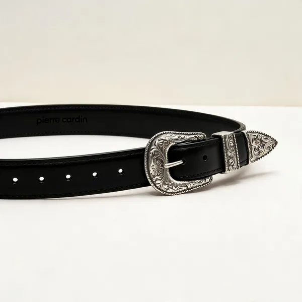 Black_Grain_Leather_Western_Silver_Ornate_Buckle_Belt_For_Unisex