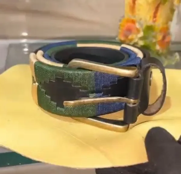 Green_And_Blue_Woven_Casual_Belt_For_Unisex