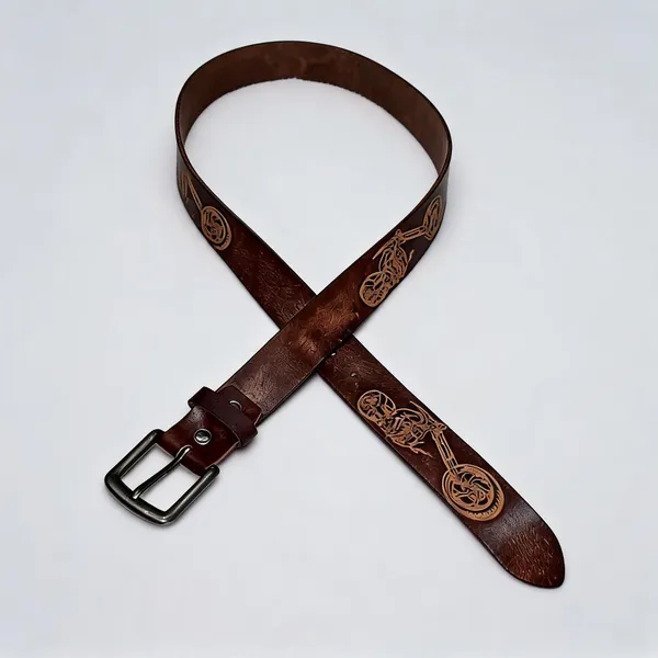 Brown_Grain_Leather_Embossed_Casual_Belt_For_Unisex