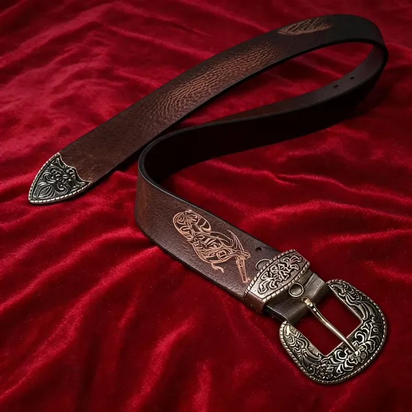 Brown_Grain_Leather_Western_Embossed_Belt_For_Unisex
