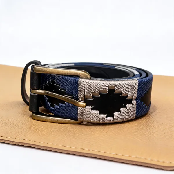 Navy_Blue_Woven_Fabric_Colour_Block_Casual_Belt_For_Unisex
