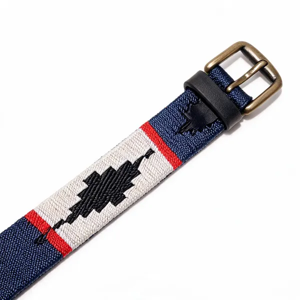 Red_White_Woven_Canvas_Striped_Casual_Belt_For_Unisex
