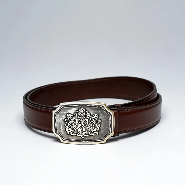 Brown_Grain_Leather_Antique_Silver_Ornate_Buckle_Belt_For_Unisex