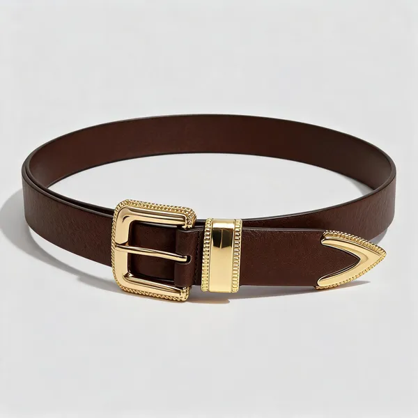 Brown_Grain_Leather_Slim_Gold_Buckle_Belt_For_Unisex