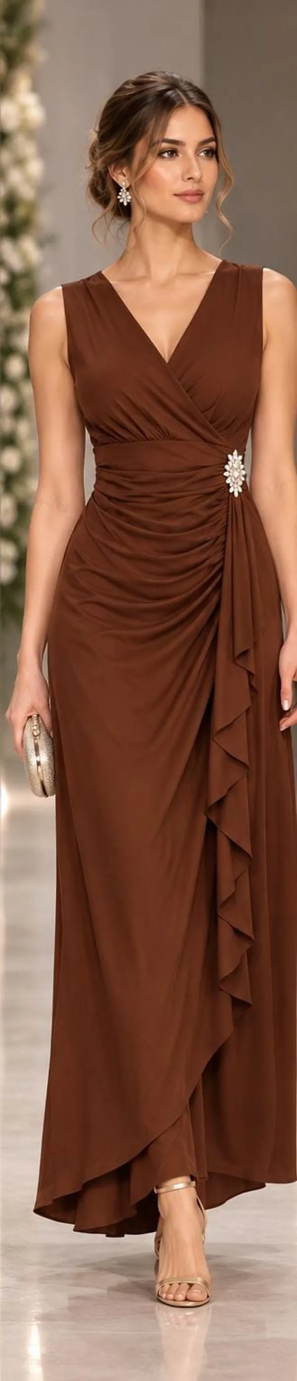 Brown_Wrap_Style_Maxi_Dress_for_Women