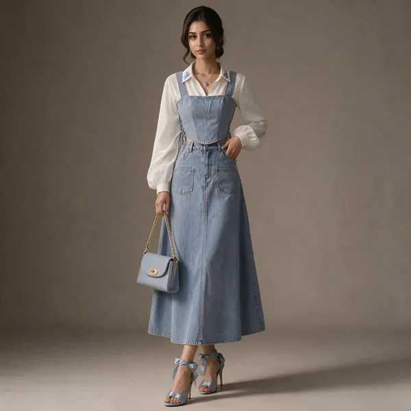 Blue_Denim_A-Line_Pinafore_3-Piece_Corset_Set_For_Women