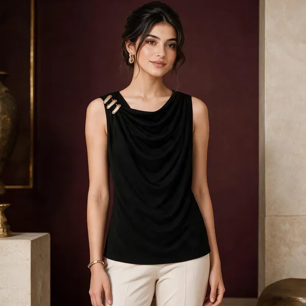 Black_Lycra_Sleeveless_Cowl_Neck_Top_For_Women