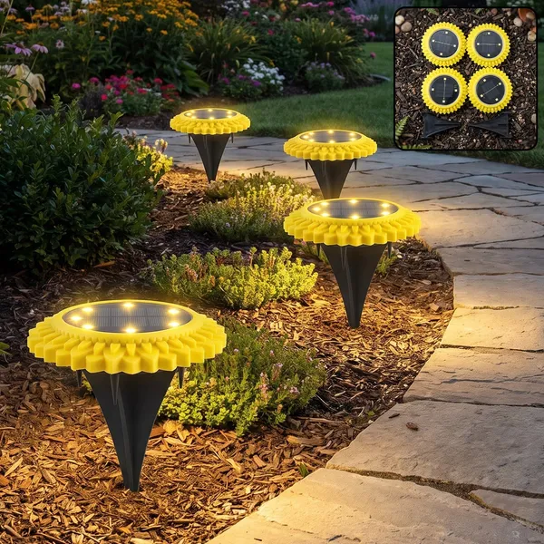 Garden_Solar_Light_4_Pc_Sunflower_Waterproof_Led_Pathway_Stake_Light_4_Pc_Set_Default_Title