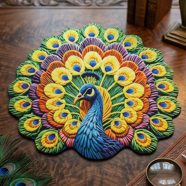 Peacock_Design_Decorative_Floor_Mat_1_Pc_58x58_Cm_Default_Title