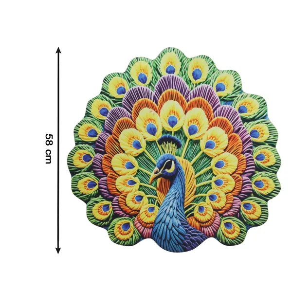 Peacock_Design_Decorative_Floor_Mat_1_Pc_58x58_Cm_Default_Title