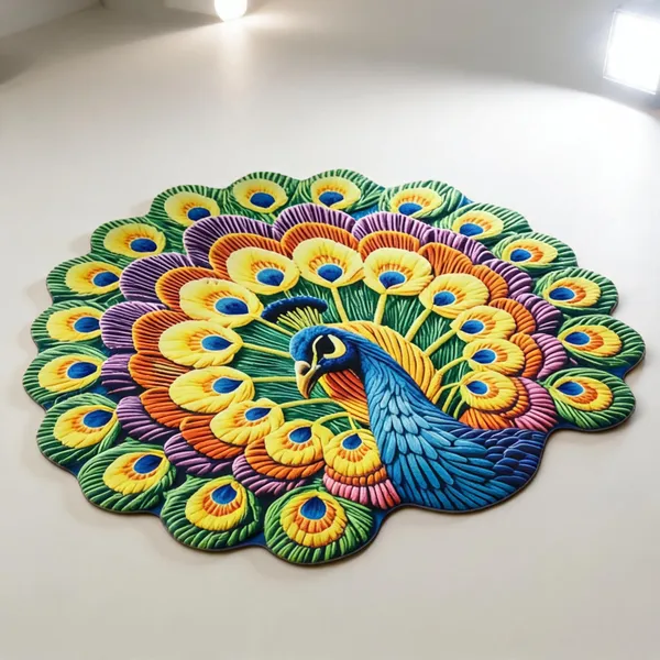 Soft_Anti-Slip_Peacock_Print_Round_Decorative_Floor_Mat_58X58_Cm