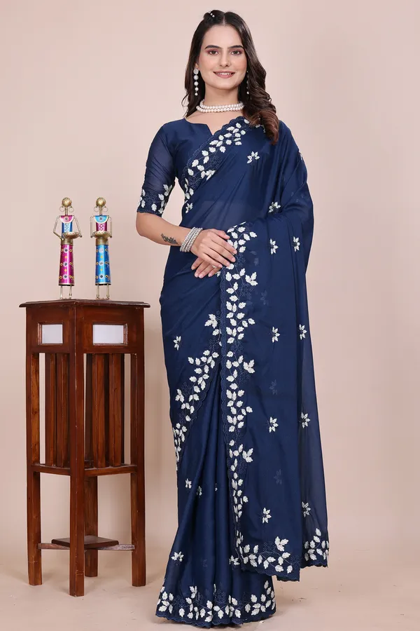 Navy_Blue_Embroidered_Saree_For_Women