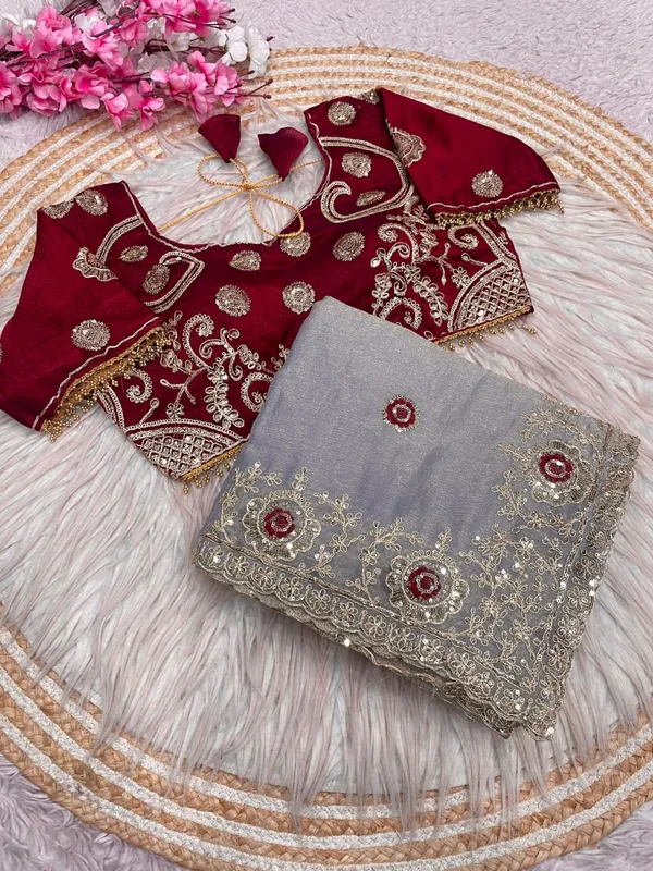 Grey_Embroidered_Saree_For_Women