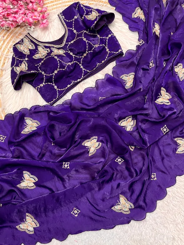 Purple_Embroidered_Saree_For_Women