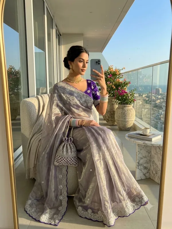 Grey_Embroidered_Saree_For_Women