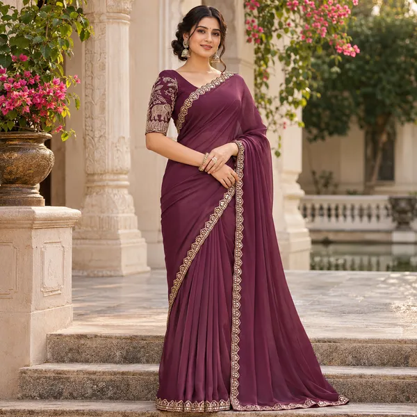 Purple_Satin_Saree_For_Women
