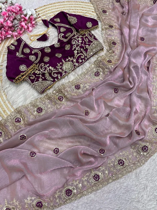 Lavender_Embroidered_Saree_For_Women