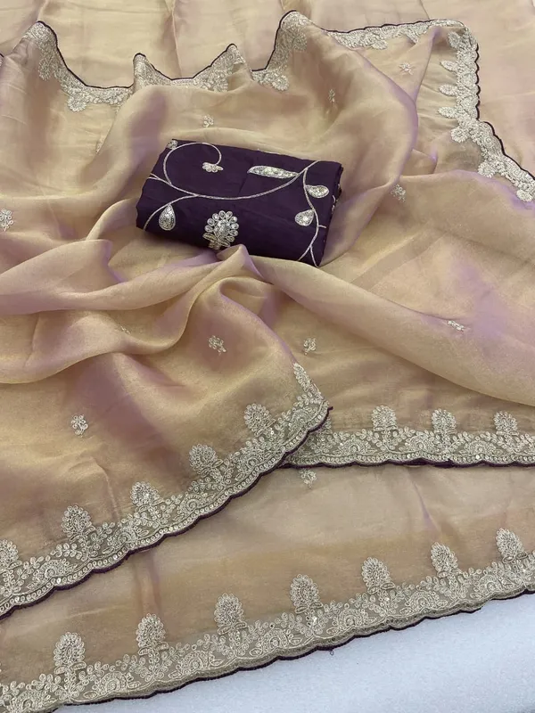 Beige_Georgette_Embroidered_Saree_For_Women