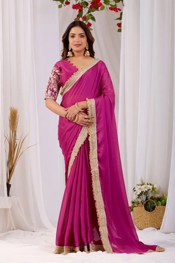 Magenta_Embellished_Saree_For_Women