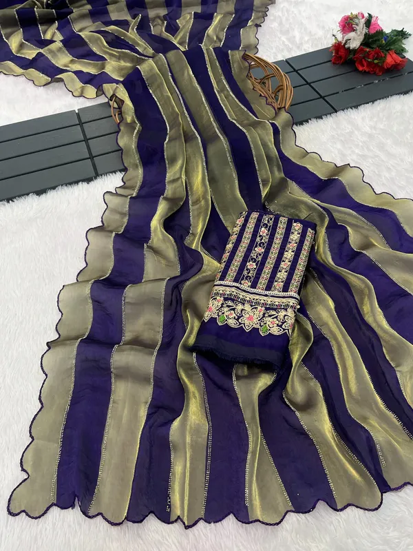 Purple_Striped_Saree_For_Women