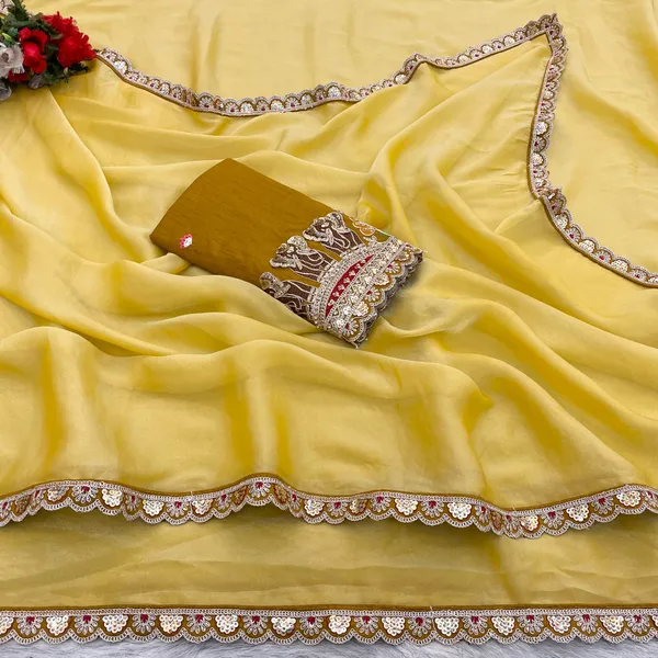Yellow_Sheer_Embellished_Saree_For_Women