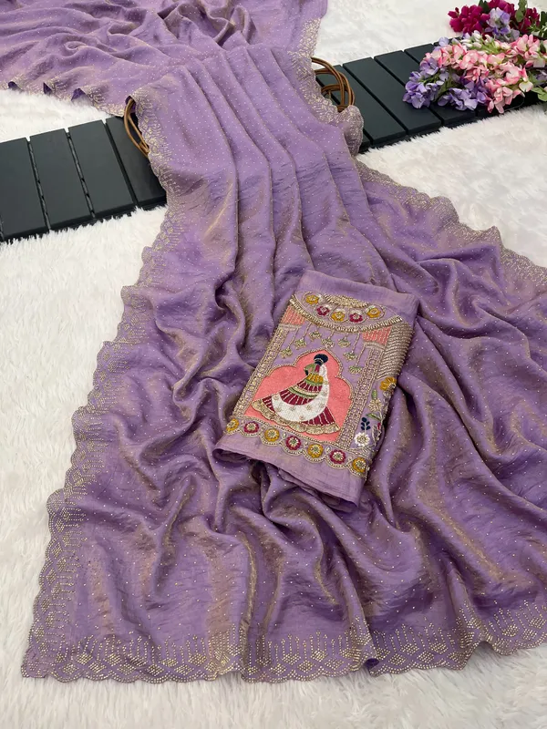 Lavender_Embroidered_Saree_For_Women
