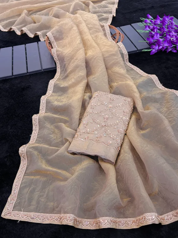 Beige_Organza_Embroidered_Saree_For_Women